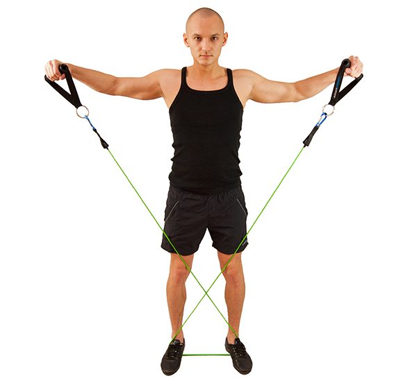 Упражнения с резиновым бинтом для мужчин видео